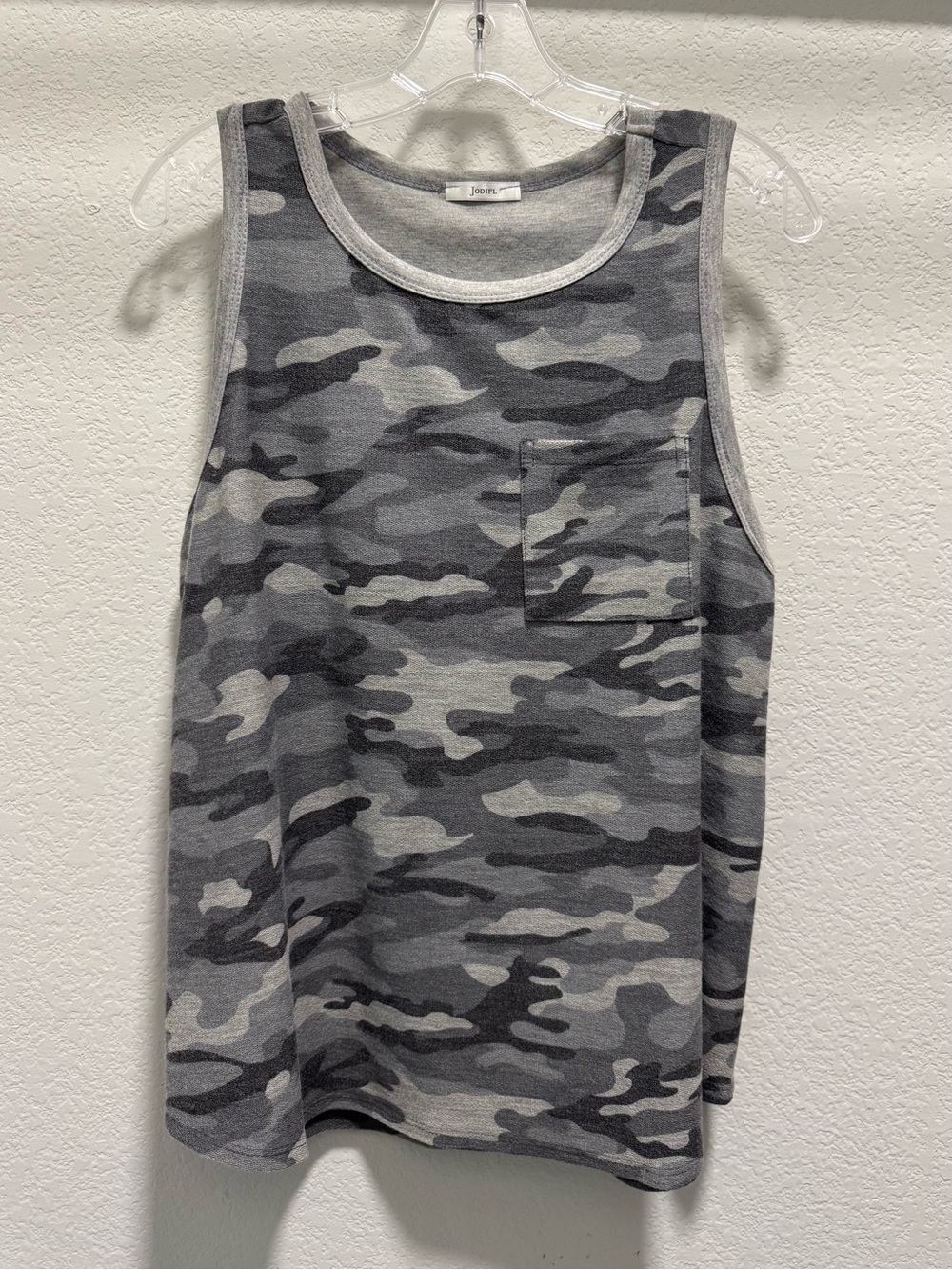 JODIFL Gray Camouflage Tank Top